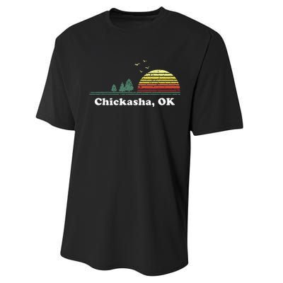 Chickasha Oklahoma Home Souvenir Print Performance Sprint T-Shirt