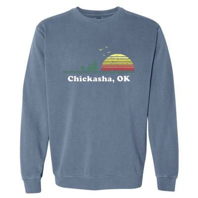 Chickasha Oklahoma Home Souvenir Print Garment-Dyed Sweatshirt