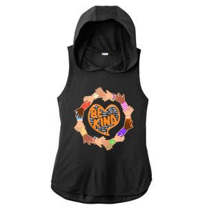 Circle Of Hands Be Kind Ladies PosiCharge Tri-Blend Wicking Draft Hoodie Tank