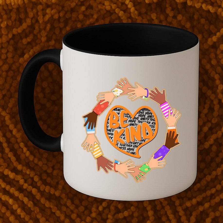 Circle Of Hands Be Kind Mug