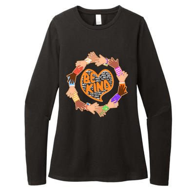 Circle Of Hands Be Kind Womens CVC Long Sleeve Shirt