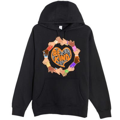 Circle Of Hands Be Kind Premium Pullover Hoodie
