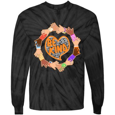 Circle Of Hands Be Kind Tie-Dye Long Sleeve Shirt