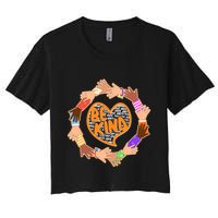 Circle Of Hands Be Kind Women's Crop Top Tee
