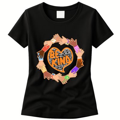 Circle Of Hands Be Kind Womens T-Shirt