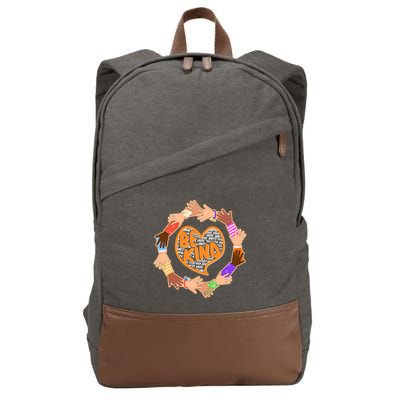 Circle Of Hands Be Kind Cotton Canvas Backpack