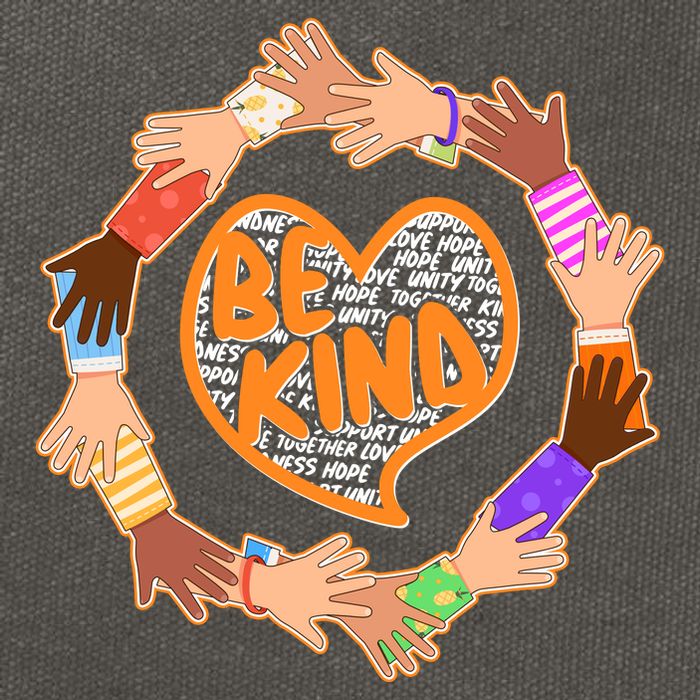 Circle Of Hands Be Kind Cotton Canvas Backpack