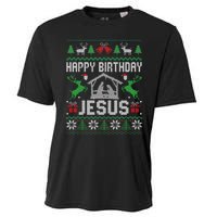 Christmas Outfit Happy Birthday Jesus Holiday Ugly Cooling Performance Crew T-Shirt