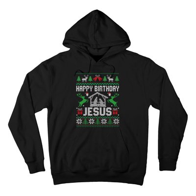 Christmas Outfit Happy Birthday Jesus Holiday Ugly Hoodie