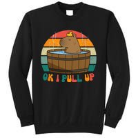 Capybara Ok I Pull Up Vintage Cute Funny Retro Rodent Sweatshirt