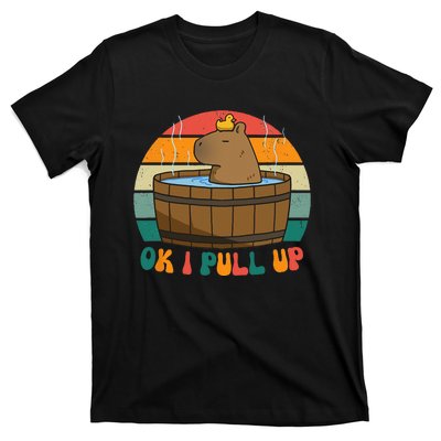 Capybara Ok I Pull Up Vintage Cute Funny Retro Rodent T-Shirt