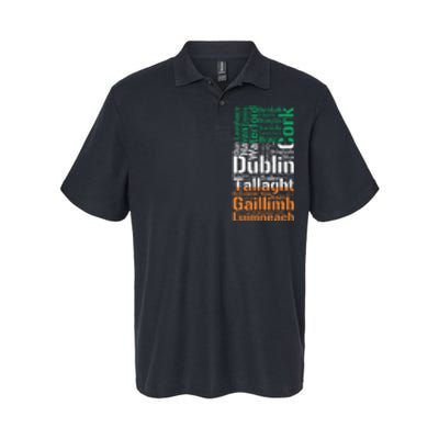 Cities of Ireland Flag Irish Roots Irish Family Softstyle Adult Sport Polo