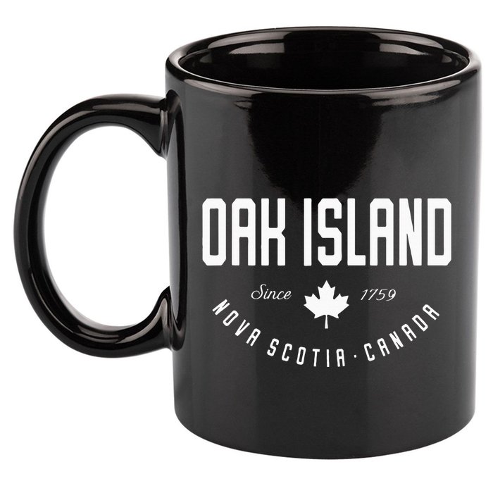 Ca Oak Island N.O.V.A Scotia Canadian Maple Leaf 11oz C Handle Ceramic Mug