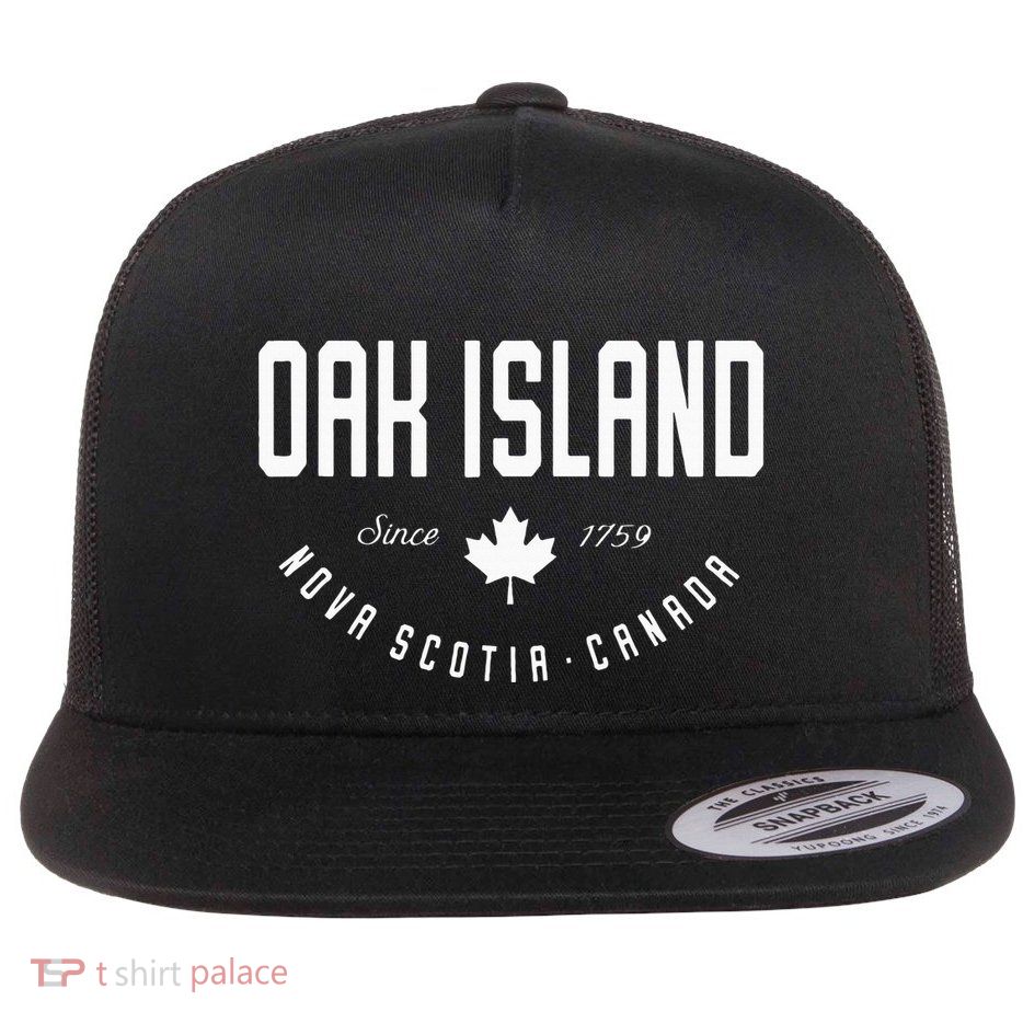 Ca Oak Island N.O.V.A Scotia Canadian Maple Leaf Flatbill Hat