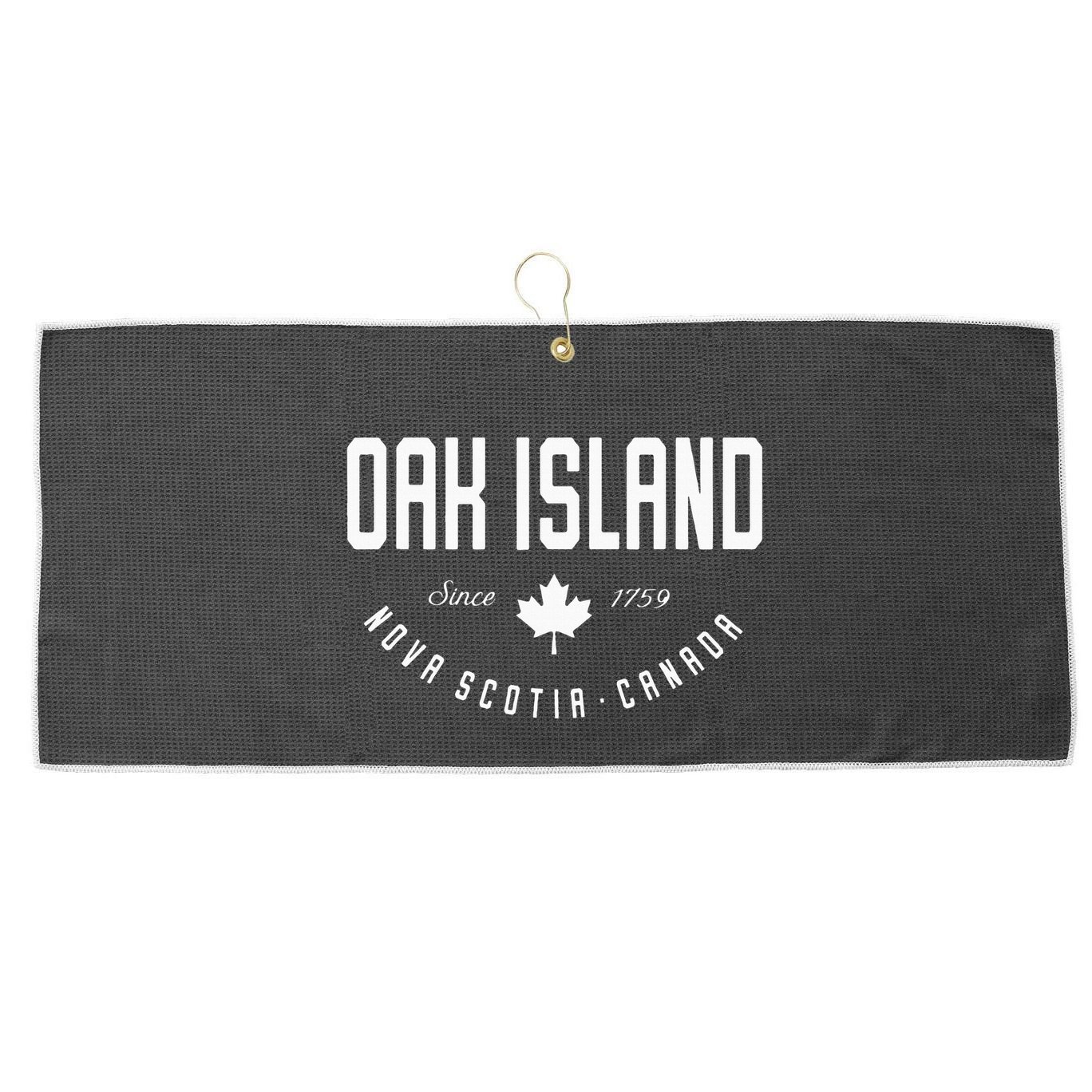 Ca Oak Island N.O.V.A Scotia Canadian Maple Leaf Large Microfiber Waffle Golf Towel