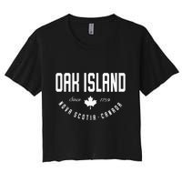 Ca Oak Island N.O.V.A Scotia Canadian Maple Leaf Women's Crop Top Tee