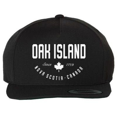 Ca Oak Island N.O.V.A Scotia Canadian Maple Leaf Wool Snapback Cap