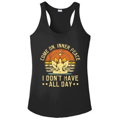 Come On Inner Peace Spiritual Yoga Meditation Gift Ladies PosiCharge Competitor Racerback Tank