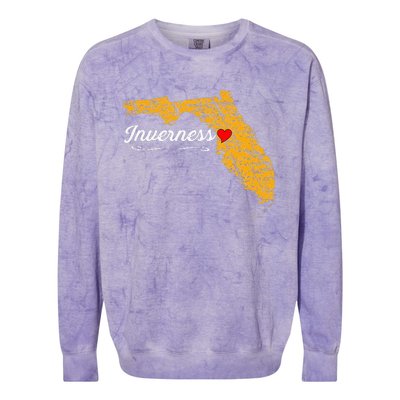 City Of Inverness FLORIDA FL Merch Souvenir Colorblast Crewneck Sweatshirt