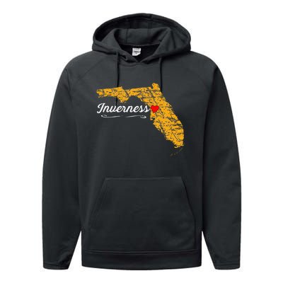 City Of Inverness FLORIDA FL Merch Souvenir Performance Fleece Hoodie