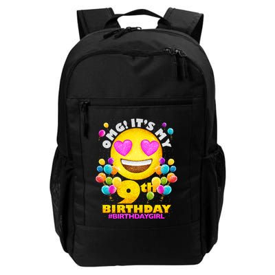 Cute OMG It's My 9th Birthday #BirthdayGirl Emoji Backpack
