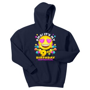 Cute OMG It's My 9th Birthday #BirthdayGirl Emoji Kids Hoodie