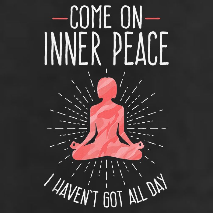 Come On Inner Peace I Havent Got All Day Funny Yoga Adult Drive Performance Visor