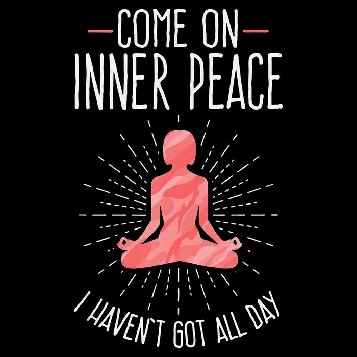 Come On Inner Peace I Havent Got All Day Funny Yoga Drawstring Bag