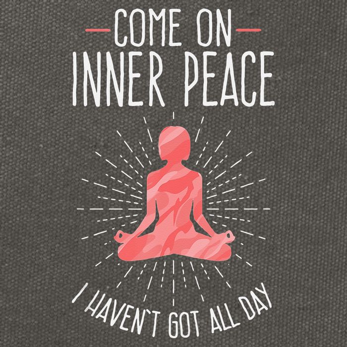 Come On Inner Peace I Havent Got All Day Funny Yoga Cotton Canvas Backpack