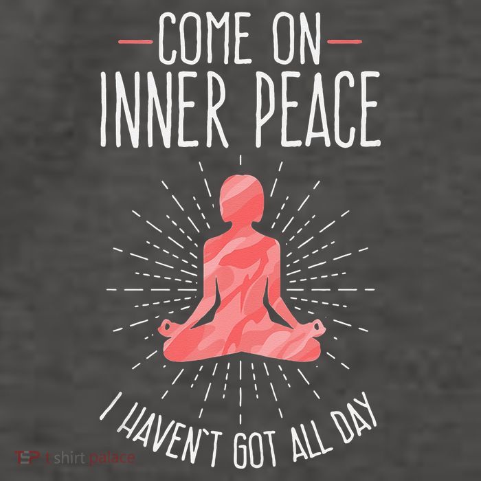 Come On Inner Peace I Havent Got All Day Funny Yoga Vector Backpack