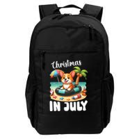 Corgi On Inflatable Boat Merry Christmas In July Day Lover Backpack