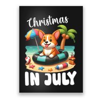 Corgi On Inflatable Boat Merry Christmas In July Day Lover Poster