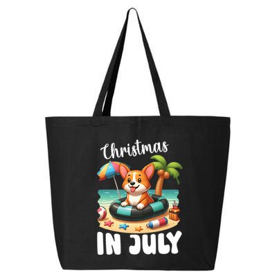 Corgi On Inflatable Boat Merry Christmas In July Day Lover 25L Jumbo Tote