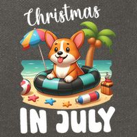 Corgi On Inflatable Boat Merry Christmas In July Day Lover Cotton Canvas Backpack