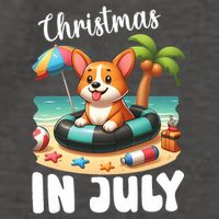 Corgi On Inflatable Boat Merry Christmas In July Day Lover Vector Backpack
