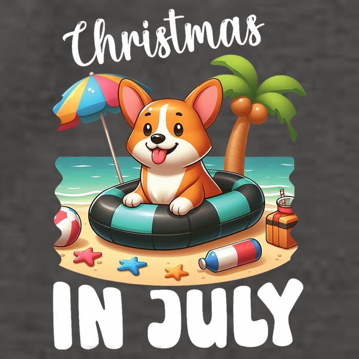 Corgi On Inflatable Boat Merry Christmas In July Day Lover Vector Backpack
