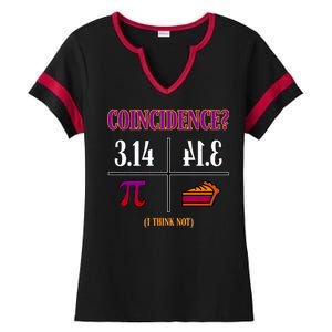 Coincidence I Think Not Pi Day Funny Pie Style  Ladies Halftime Notch Neck Tee