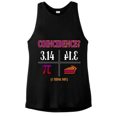 Coincidence I Think Not Pi Day Funny Pie Style  Ladies PosiCharge Tri-Blend Wicking Tank