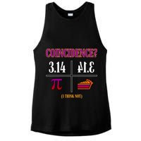 Coincidence I Think Not Pi Day Funny Pie Style  Ladies PosiCharge Tri-Blend Wicking Tank