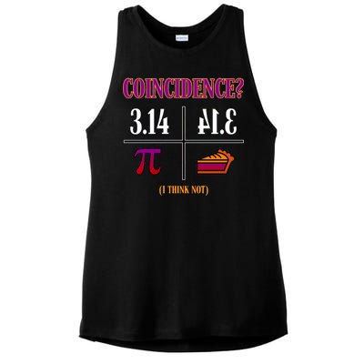 Coincidence I Think Not Pi Day Funny Pie Style  Ladies PosiCharge Tri-Blend Wicking Tank