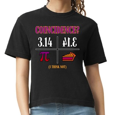 Coincidence I Think Not Pi Day Funny Pie Style  Comfort Colors Boxy T-Shirt