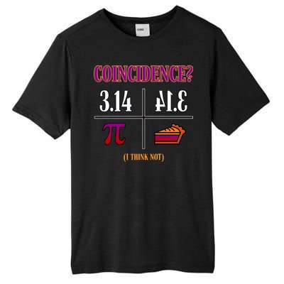 Coincidence I Think Not Pi Day Funny Pie Style  Tall Fusion ChromaSoft Performance T-Shirt