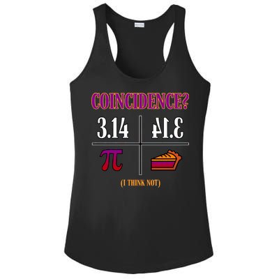 Coincidence I Think Not Pi Day Funny Pie Style  Ladies PosiCharge Competitor Racerback Tank