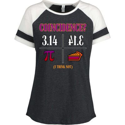 Coincidence I Think Not Pi Day Funny Pie Style  Enza Ladies Jersey Colorblock Tee