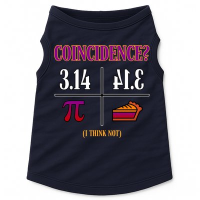 Coincidence I Think Not Pi Day Funny Pie Style  Doggie Tank
