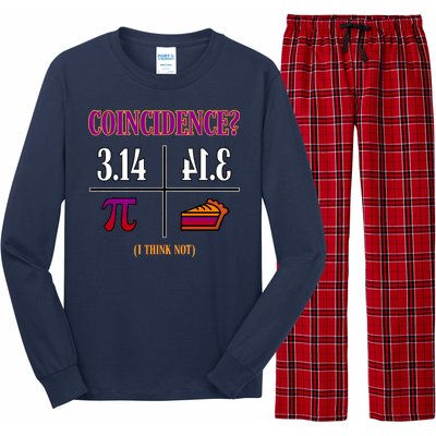 Coincidence I Think Not Pi Day Funny Pie Style  Long Sleeve Pajama Set