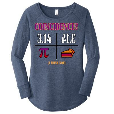 Coincidence I Think Not Pi Day Funny Pie Style  Women's Perfect Tri Tunic Long Sleeve Shirt