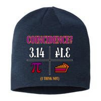 Coincidence I Think Not Pi Day Funny Pie Style  Sustainable Beanie