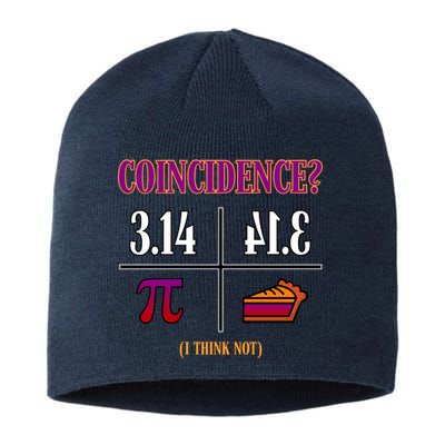 Coincidence I Think Not Pi Day Funny Pie Style  Sustainable Beanie