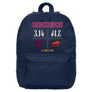 Coincidence I Think Not Pi Day Funny Pie Style  16 in Basic Backpack